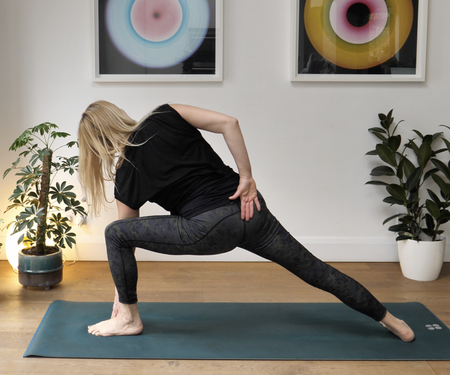 side angle pose